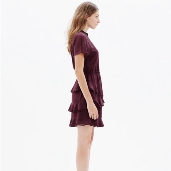 Madewell Radiant Dress in Plum Size 6 - Picture 3 of 12